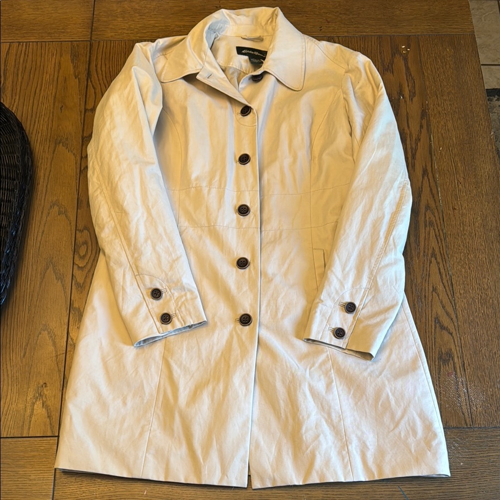 Eddie Bauer Classic Cream Women's trench Coat